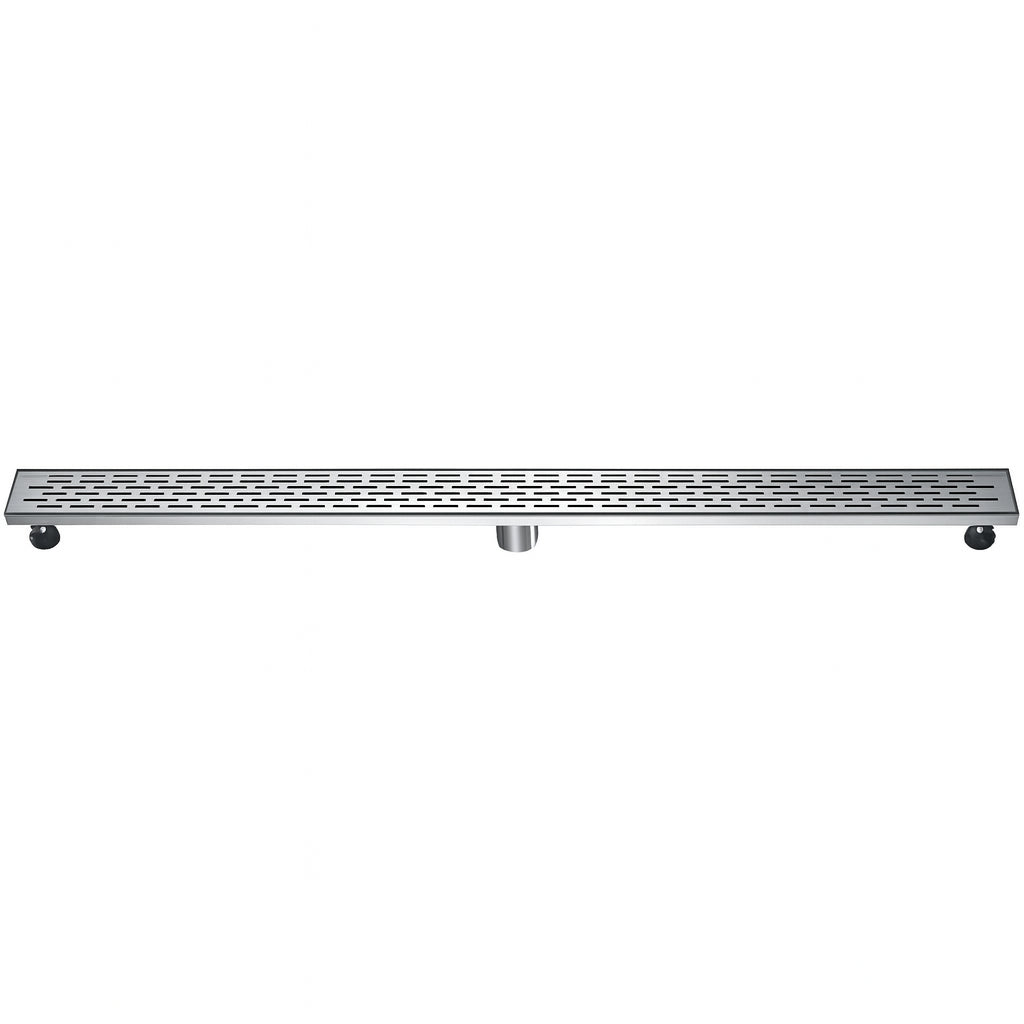 ALFI BRAND 47 in. Linear Shower Drain with Groove Holes in Brushed Stainless Steel