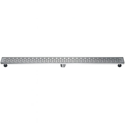 ALFI BRAND 47 in. Linear Shower Drain with Groove Holes in Brushed Stainless Steel