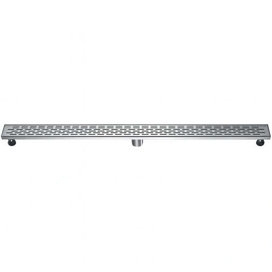 ALFI BRAND 47 in. Linear Shower Drain with Groove Holes in Brushed Stainless Steel