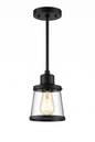 Globe Electric Adams 1-Light Matte Black Plug-In or Hardwire Pendant Lighting with 15 ft. Cord