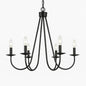 Uolfin
Industrial Black Dining Room Chandelier 28 in. 6-Light Modern Farmhouse Large Candlestick Living Room Chandelier