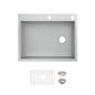 Glacier Bay Professional Zero Radius 30 in Drop In Single Bowl 16 Gauge Stainless Steel Kitchen Sink with Accessories FSDZ3022A1ACC/315506186