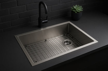 Professional Zero Radius 30 in. Drop-In Single Bowl 16 Gauge Stainless Steel Kitchen Sink with Accessories