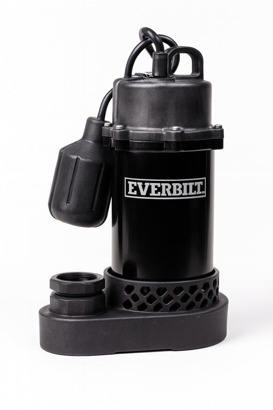 Everbilt 1/4 HP Aluminum Submersible Sump Pump Tether Switch