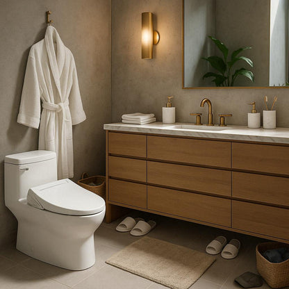 C5 Washlet Electric Heated Bidet Toilet Seat for Elongated Toilet in Cotton White 739268391826 TOTO