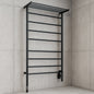 Piazzo OBT - 8 Bar Dual Wall Mount Towel Warmer with Integrated On-Board Timer in Matte Black