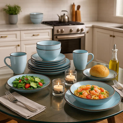 vancasso Series Starry 12 Pieces Dinnerware Set Porcelain with 4 x Dinner Plate 4 x Dessert Plate 4 x 550 ml Bowl Service for 4 VC STARRY B 12/315993606 6971697850114 vancasso