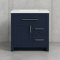 Home Decorators Collection Clady 31 in Single Sink Deep Blue Bath Vanity with Silver Ash Cultured Marble Top Assembled HD2030P2 DB