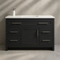 Home Decorators Collection Clady 49 in. Single Sink Deep Blue Bath Vanity with Silver Ash Cultured Marble Top (Assembled)