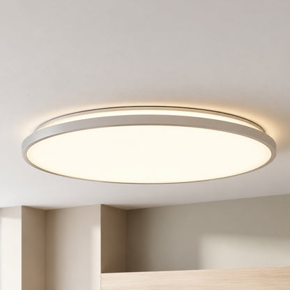 Artika Europa 21 in Silver LED 3CCT Flush Mount Ceiling Light with Night Light Preset and Remote Included CL ERR HD2