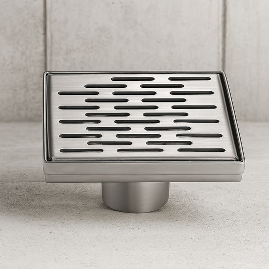 5.25 in. Linear Shower Drain in Brushed Stainless Steel