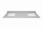 Home Decorators Collection 73 in W x 22 in D Granite White Rectangular Double Sink Vanity Top in Gray