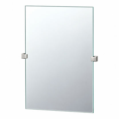 Gatco Reveal 27 88 in W x 31 5 in H Large Rectangular Frameless Beveled Wall Bathroom Vanity Mirror in Chrome 4669S