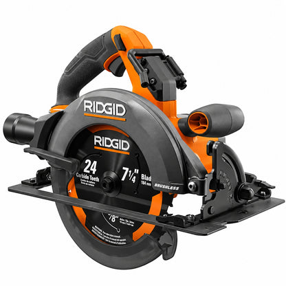 RIDGID 18V Brushless Cordless 7 1 4 in Circular Saw Tool Only R8657B