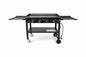 Razor 37 in 4 Burner Portable Propane Gas Griddle Flat Top Grill with Folding Shelves and Lid in Black
