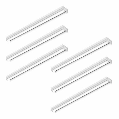 Metalux 8 ft 96 in 71 Watt Equivalent 8200 Lumens 2 Linear Integrated LED White Garage Strip Light Fixture 4000K 6 Pack