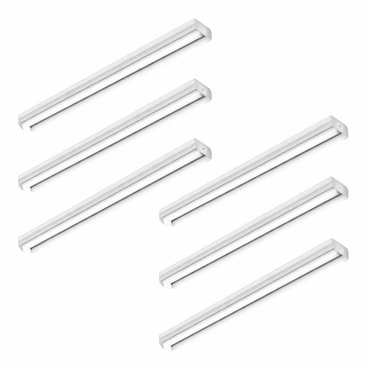 Metalux 8 ft 96 in 71 Watt Equivalent 8200 Lumens 2 Linear Integrated LED White Garage Strip Light Fixture 4000K 6 Pack