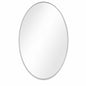 Empire Art Direct 36 in x 24 in Ultra Oval Brushed Silver Stainless Steel Framed Wall Mirror