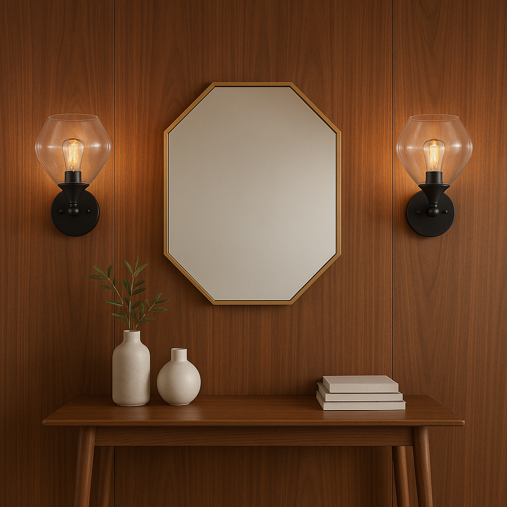 Merra 4 7 in Matte Black Reversible Wall Sconce with Wine Glass Shade HCF 1741 00 BNHD 1/316511374 616833216862 Merra