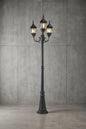 3 Head Black Outdoor Post Light 7120314012