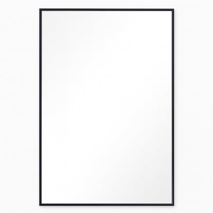 Home Decorators Collection 26 in. W x 38 in. H Rectangular Polystyrene Framed Floating Mount Wall Bathroom Vanity Mirror in Black