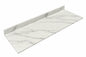 6 ft L x 25 in D Engineered Composite Countertop in Calcutta Blanc with Satin Finish TSTB TS501 LR 25x72