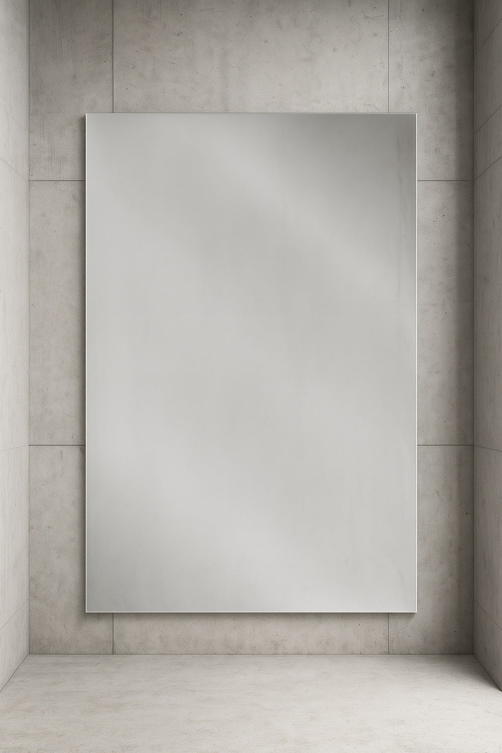 36 in. W x 48 in. H Rectangular Frameless Beveled Edge Wall Bathroom Vanity Mirror in Silver 81179