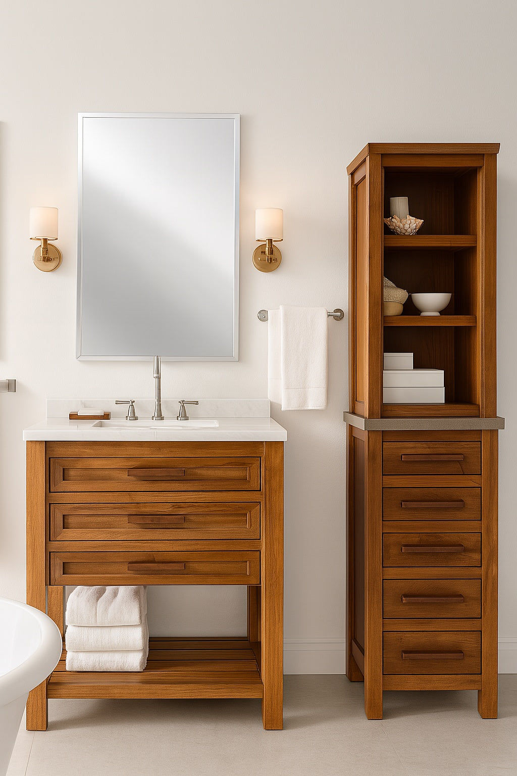 36 in. W x 48 in. H Rectangular Frameless Beveled Edge Wall Bathroom Vanity Mirror in Silver 81179