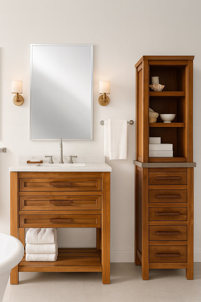 36 in. W x 48 in. H Rectangular Frameless Beveled Edge Wall Bathroom Vanity Mirror in Silver 81179
