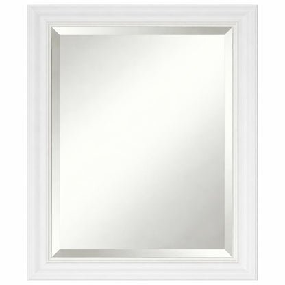 Glacier Bay 23 5 in W x 28 5 in H Rectangular PS Framed Wall Bathroom Vanity Mirror in White Screws Not Included