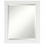Glacier Bay 23 5 in W x 28 5 in H Rectangular PS Framed Wall Bathroom Vanity Mirror in White Screws Not Included