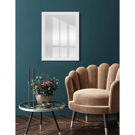 Glacier Bay 28 5 in W x 40 5 in H Rectangular Plastic Framed Wall Bathroom Vanity Mirror in White Screws Not Included