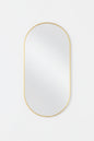 Glacier Bay 18 in W x 30 in H Oval Aluminum Framed Wall Bathroom Vanity Mirror in Gold Screws Not Included