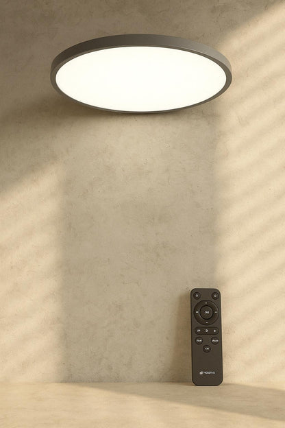 Artika Europa 21 in. Chrome Integrated LED 3 CCT Modern Flush Mount Ceiling Light Fixture for Kitchen or Bedroom