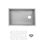 Glacier Bay Professional Zero Radius 27 in Undermount Single Bowl 16 Gauge Stainless Steel Workstation Kitchen Sink with Accessories