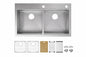 Glacier Bay Professional Zero Radius 36 in Undermount Double Bowl 16 Gauge Stainless Steel Workstation Kitchen Sink with Accessories