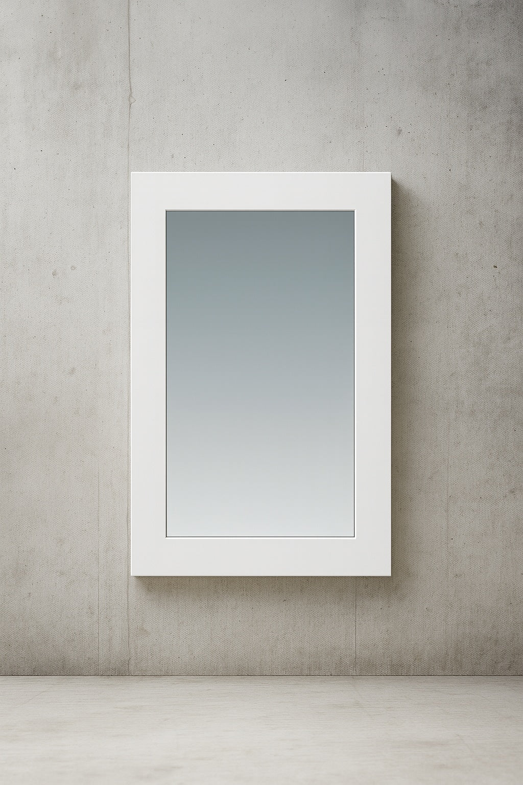 Lincoln 22 in. W x 30 in. H Rectangular Framed Wall Mount Bathroom Vanity Mirror in White