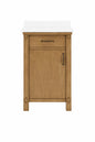 Home Decorators Collection Bellington 24 In Single Sink Almond Toffee Bath Vanity With White Engineered Stone Top Assembled Bellington 24