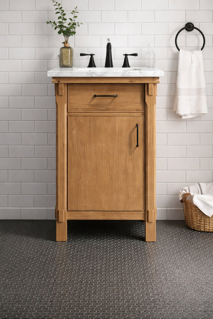 Home Decorators Collection Bellington 24 In Single Sink Almond Toffee Bath Vanity With White Engineered Stone Top Assembled Bellington 24