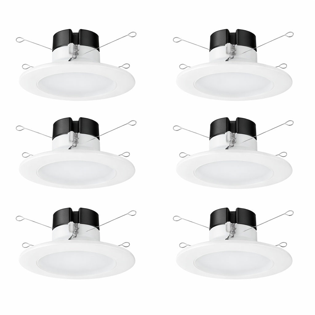 Juno Contractor Select E Series 6 in Selectable CCT Integrated LED Retrofit White Recessed Light Trim 6 Pack 6