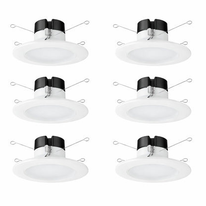 Juno Contractor Select E Series 6 in Selectable CCT Integrated LED Retrofit White Recessed Light Trim 6 Pack 6