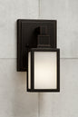 Hampton Bay Hartford Lake 7.28 in. 1-Light Oil Rubbed Bronze Indoor Wall Sconce with Linen Glass Shade, Rustic Farmhouse Wall Light