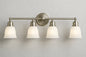 Hampton Bay Vista Lake 32 75 in 4 Light Brushed Nickel Bathroom Vanity Light with Frosted Glass Shades EGM1304AX 01 BN/316704752 6940500321462 Hampton Bay