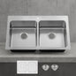 Bratten 33 in. Drop-In 50/50 Double Bowl 18 Gauge Stainless Steel Kitchen Sink with Accessories