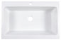 SINKOLOGY Parker 34 in 1 Hole Quick Fit Farmhouse Apron Front Drop In Single Bowl Crisp White Fireclay Kitchen Sink SK450 34FC 1