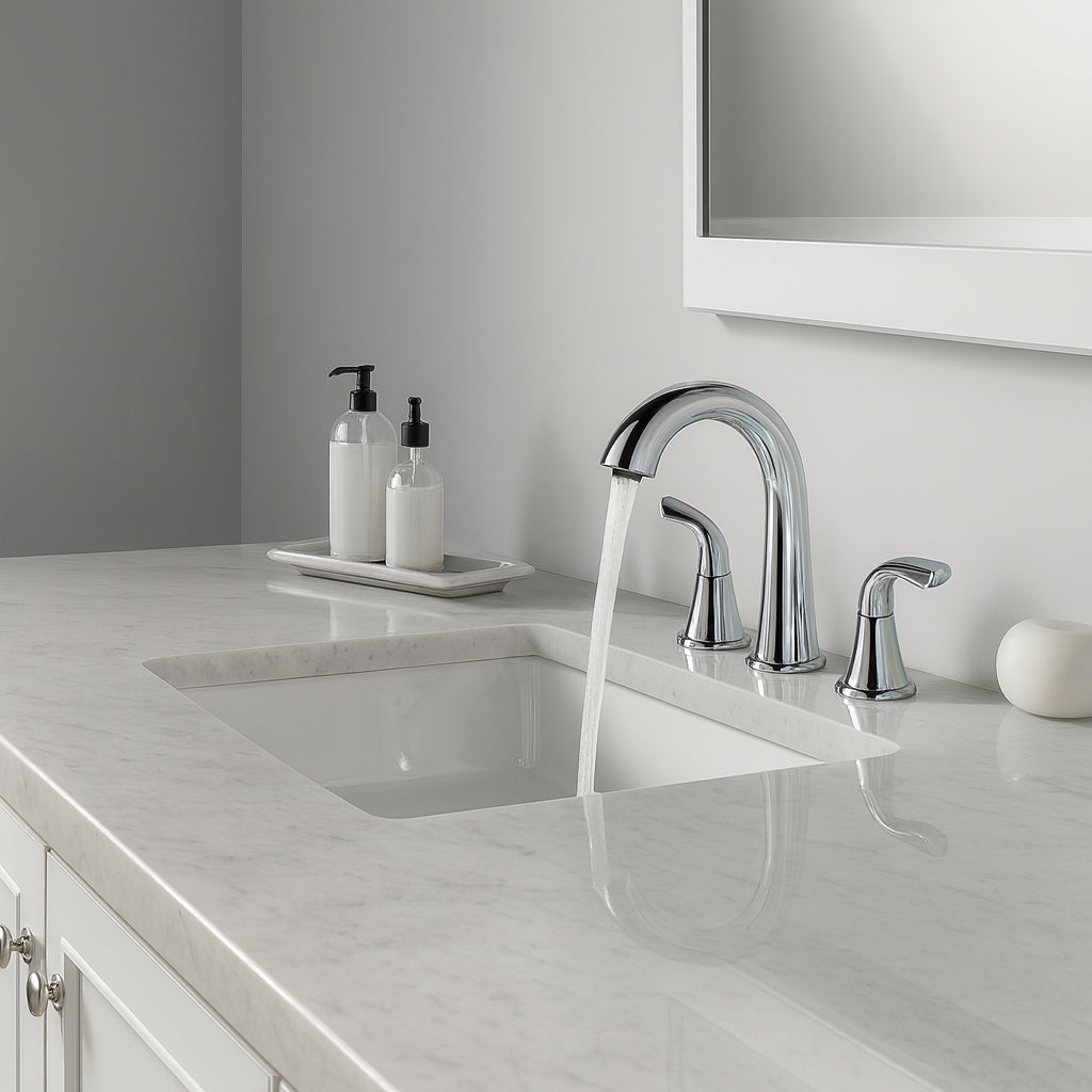 8 In Widespread Double Handle Bathroom Faucet In Polished Chrome 35862Lf
