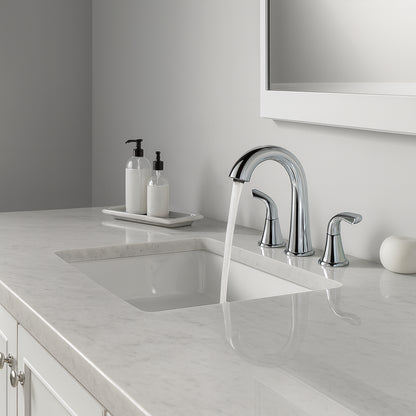 8 In Widespread Double Handle Bathroom Faucet In Polished Chrome 35862Lf