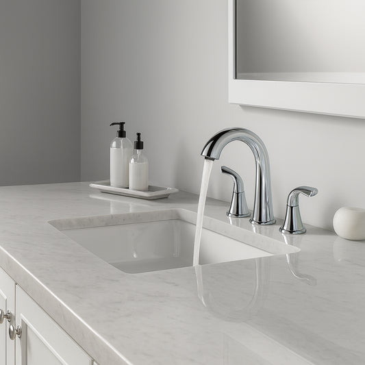 8 In Widespread Double Handle Bathroom Faucet In Polished Chrome 35862Lf
