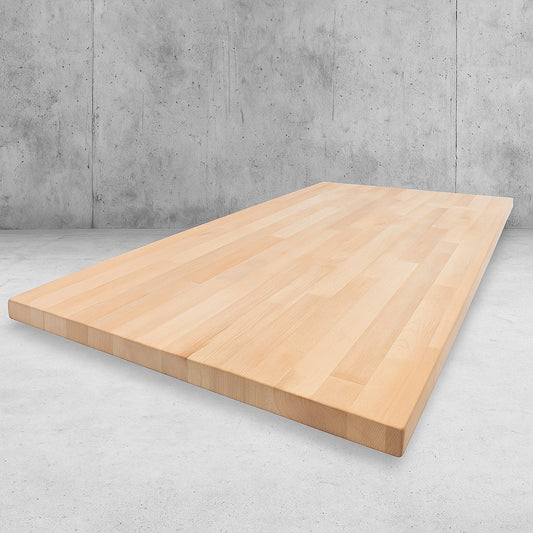 4 ft. L x 30 in. D Unfinished Birch Solid Wood Butcher Block Desktop Countertop With Eased Edge
