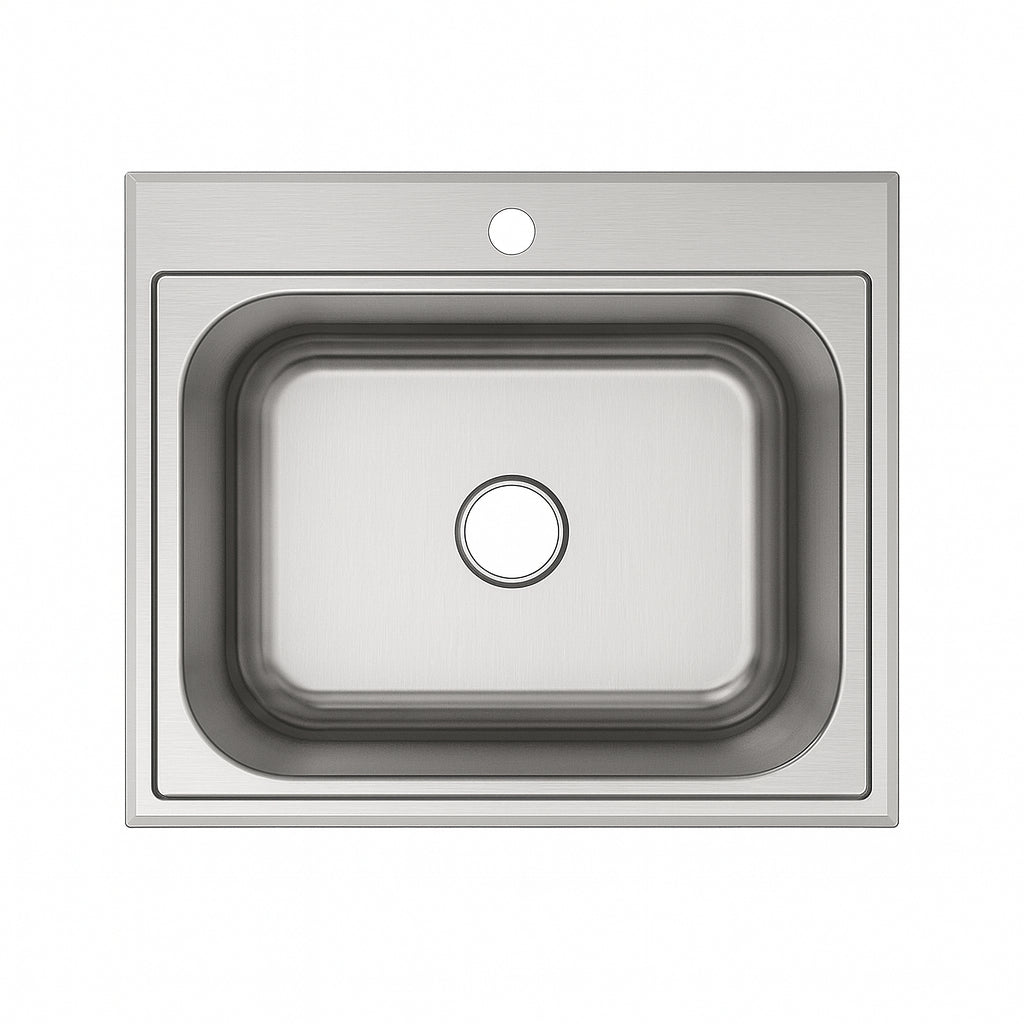 Elkay Parkway 25 in. Drop-in Single Bowl 20-Gauge Stainless Steel Kitchen Sink Only